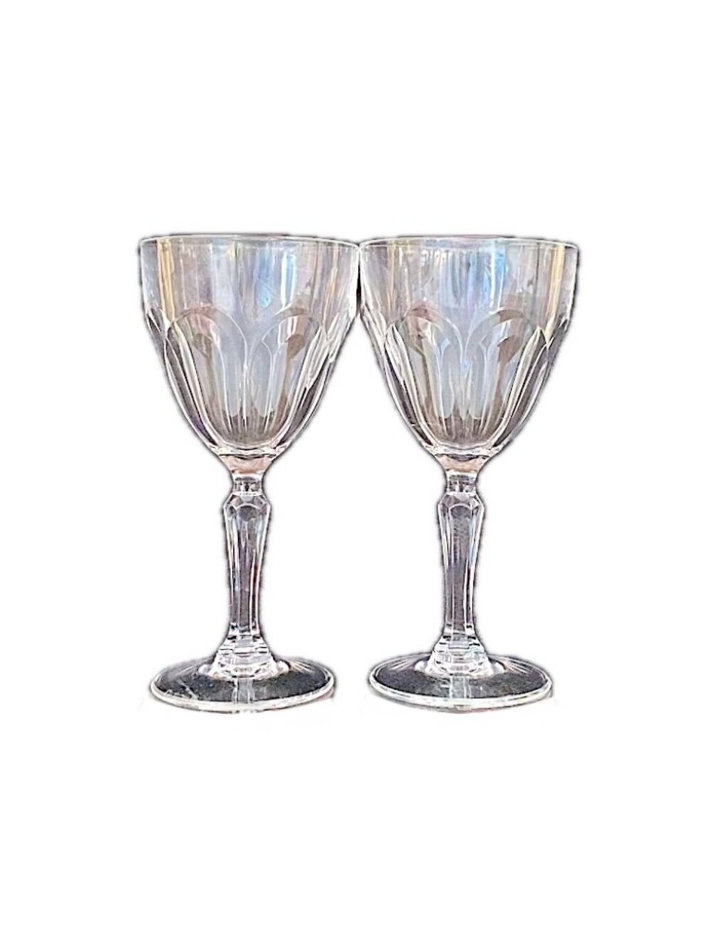 Water Goblet Wine Glass Washington by Cristal D'Arques Durand Set of 2